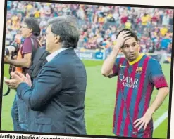  ?? FOTO: PERE PUNTÍ ?? Martino aplaudió al campeón