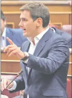  ??  ?? Albert Rivera, el líder del partido Ciudadanos (liberal).