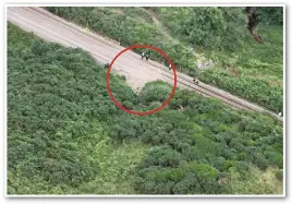  ?? NETWORK RAIL. ?? The site of the landslip near Carmont where the 0638 Aberdeen-Glasgow Queen Street derailed at on August 12.