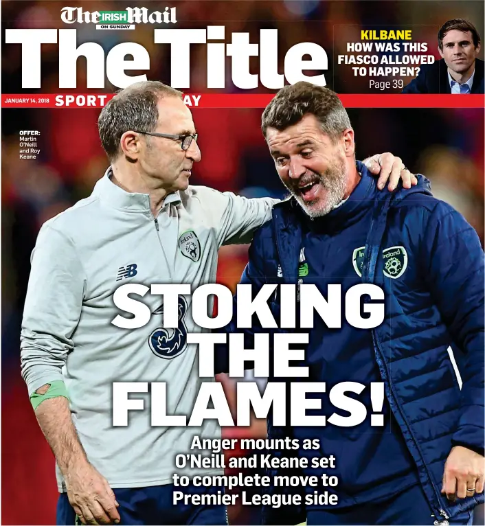  ??  ?? OFFER: Martin O’Neill and Roy Keane