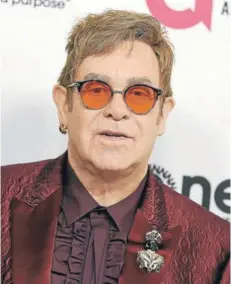  ?? FOTO: AP ?? Elton John tuvo que cancelar conciertos.