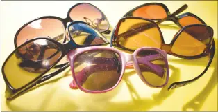  ?? MELISSA WONG/SPECIAL TO THE TELEGRAM ?? Sunglasses can protect human eyes and the skin around the eyes from Uv-rays.