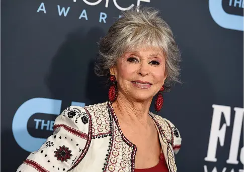  ?? Associated Press file photo ?? Rita Moreno arrives at the 25th annual Critics' Choice Awards on Jan. 12, 2020, in Santa Monica, Calif. Moreno, an EGOT (Emmy, Grammy, Oscar, Tony) winner whose career spans over seven decades, says she has seen huge progress for women and other minorities in Hollywood but is still “mightily and profoundly” concerned about why Hispanics haven’t gotten a hold on their profession.