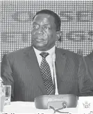  ??  ?? VP Mnangagwa follows proceeding­s at the ESAAMLG conference in Victoria Falls yesterday