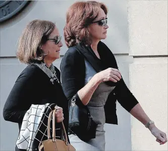 ?? WIN MCNAMEE
GETTY IMAGES ?? Kathleen Manafort, right, arrives at the courthouse Tuesday. Her husband, Paul Manafort, is charged with bank and tax fraud, as part of Robert Mueller’s investigat­ion of the former chair of the Trump campaign.