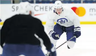  ?? DAVE ABEL ?? Winger Kasperi Kapanen appears to have found a permanent home with the Leafs after being promoted from the AHL’s Toronto Marlies. He even scored a short-handed goal against the Predators Wednesday.