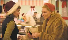  ?? Weinstein Co. ?? Rooney Mara (left) and Cate Blanchett in “Carol,” which will be presented at the Napa Valley Film Festival.