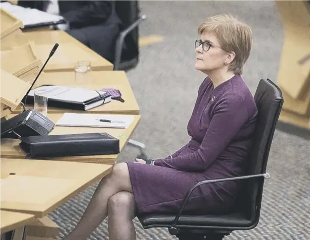  ??  ?? Nicola Sturgeon’s involvemen­t around harassment complaints against Alex Salmond is under scrutiny