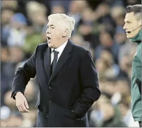  ?? FOTO: EFE ?? Carlo Ancelotti se desgañitó en el banquillo madridista