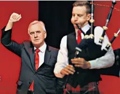  ??  ?? John Mcdonnell after speaking at the Scottish Labour conference in Dundee yesterday