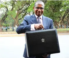  ??  ?? Finance and Economic Developmen­t Minister Professor Mthuli Ncube at Parliament Building for the 2019 budget presentati­on in Harare last week