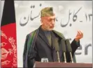  ?? RAHMAT GUL / ASSOCIATED PRESS ?? Afghan President Hamid Karzai