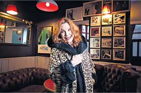  ??  ?? Backstage passes: Pamela Des Barres photograph­ed in London last month, left; and with Keith Moon, right, in 1978. Below, Kate Hudson as groupie Penny Lane in the film Almost Famous, a role inspired by Des Barres’ life