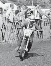  ??  ?? Below right: Farleigh Castle in 1967 and Derek is on a 440 Bsa-powered Metisse.