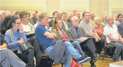  ?? Picture: George McLuskie. ?? Some of the people who attended last night’s public meeting.