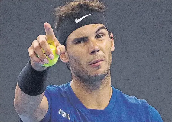  ?? FOTO: AP ?? Rafa Nadal conserva la línea positiva de esta temporada. Busca una sexta corona en la que será su sexta final del año, hoy domingo en el ATP 500 de Pekín, que ganó en 2005