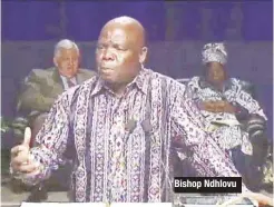  ??  ?? Bishop Ndhlovu