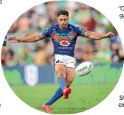  ?? PHOTOSPORT ?? For the second time this season Shaun Johnson kicked the crucial field goal to win a game for the Warriors.