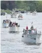  ??  ?? Dunkirk ‘little ships’ are a familiar sight on the Thames