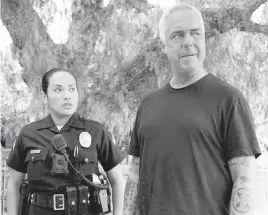  ?? WARRICK PAGE Amazon Freevee/TNS ?? Denise G. Sanchez, left, and Titus Welliver star in Season 2 of ‘Bosch: Legacy.’