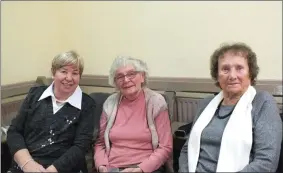  ??  ?? At the Senior Citizens Party last Sunday were Renee Barrett, Anette Hooton and Mary Smith.