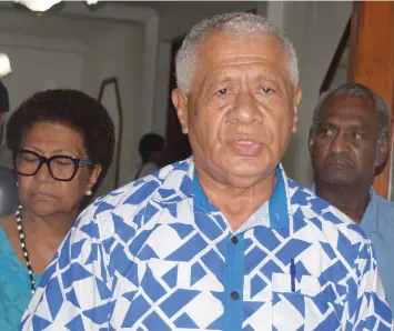  ?? Photo: Ronald Kumar ?? SODELPA vice president and negotiatin­g chair, Anare Jale, is flanked by members Ro Teimumu Kepa and party president Ratu Manoa Roragaca at the Southern Cross Hotel on December 23, 2022.