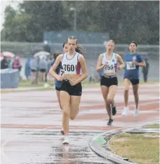  ?? ?? Florence East in the under-15 girls 800m