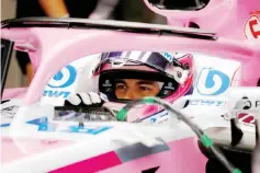  ?? — Reuters photo ?? Force India’s Sergio Perez during practice.