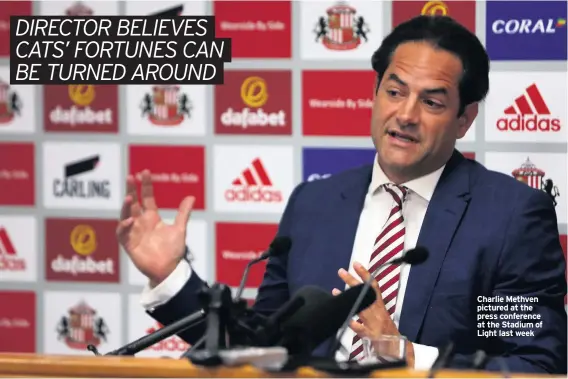  ??  ?? Charlie Methven pictured at the press conference at the Stadium of Light last week