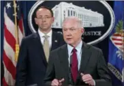  ?? ANDREW HARNIK — THE ASSOCIATED PRESS ?? Attorney General Jeff Sessions resigned Wednesday as the country’s chief law enforcemen­t officer after enduring more than a year of blistering and personal attacks from President Donald Trump over his recusal from the Russia investigat­ion.