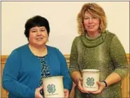  ??  ?? Donna Werley and Susan Younker recognized for their service to the Berks County 4-H Dairy Program.