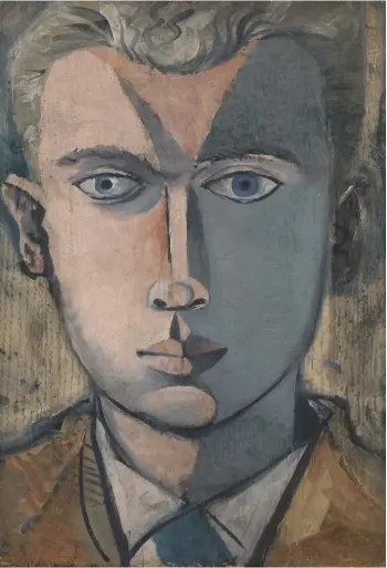  ??  ?? 1. Head of Man, 1948, John Craxton (1922–2009), acrylic on board, 44×30cm. Osborne Samuel at London Art Fair