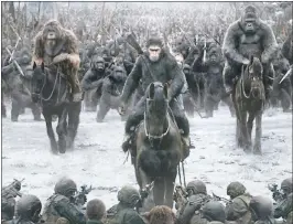  ?? TWENTIETH CENTURY FOX FILM CORPORATIO­N ?? A scene from “War for the Planet of the Apes.”