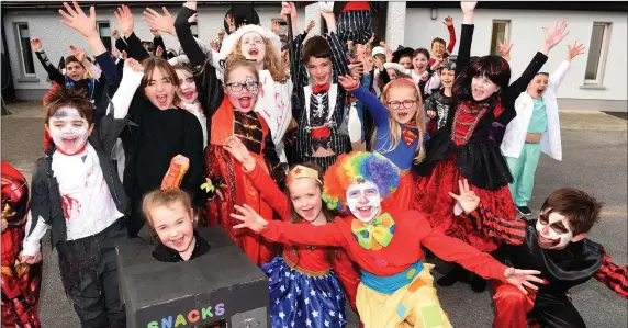  ??  ?? Pupils of Kilcummin National School celebratin­g at the Halloween Costume Event in the School on Thursday.Photo by Michelle Cooper Galvin