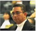  ??  ?? It’s decided: Justice Mohd Nazlan will preside over the former prime minister’s case.