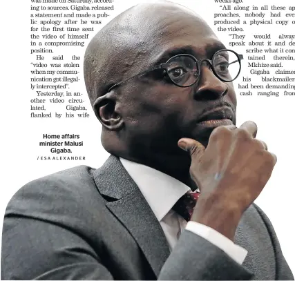  ?? / ESA ALEXANDER ?? Home affairs minister Malusi Gigaba.