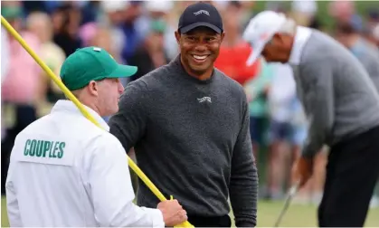  ?? Photograph: Mike Blake/Reuters ?? Tiger Woods played nine practice holes with Fred Couples at Augusta on Tuesday.
