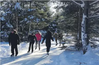  ?? WAYNE SCANLAN ?? Lac-des-Loups’ three-kilometre skateway has been wildly popular with locals and tourists.