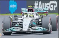  ?? ?? Lewis Hamilton in Melbourne qualifying action yesterday