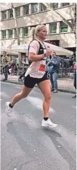  ?? FOTO: JJ ?? Bei ihrer Marathon-Premiere trumpfte Jenny Taddey-Jörgens gleich mit einer klasse Zeit auf.
