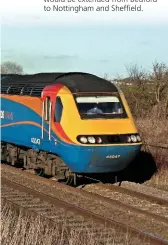  ?? PAUL BIGGS. ?? East Midlands Trains 43047 leads the 1350 Grantham-St Pancras Internatio­nal through Thurmaston (near Leicester) on February 4. Three bidders are lined up for the new East Midlands franchise, which begins next year.