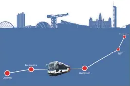  ??  ?? The Stagecoach X51 service will take customers from Dunfermlin­e to Glasgow Buchanan bus station