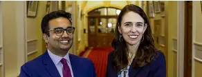  ?? PHOTO: SUPPLIED ?? Happier times . . . Hamilton MP Gaurav Sharma and Prime Minister Jacinda Ardern.