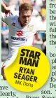  ??  ?? STAR MAN RYAN SEAGER MK Dons