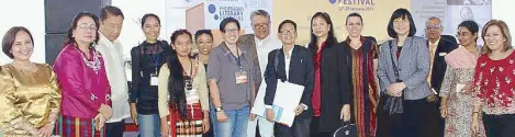  ?? Photo by Hope Sabanpan Yu ?? The Philippine delegation with Ma. Teresita C. Daza.