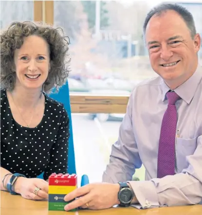  ??  ?? Insights co-founder Andy Lothian with chief executive officer Fiona Logan.