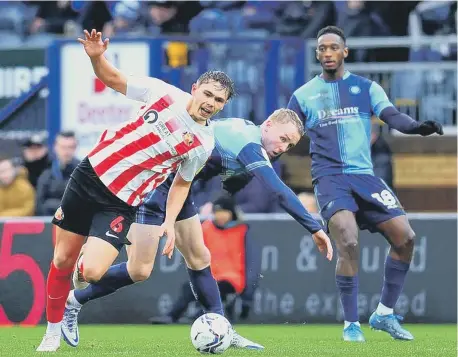  ?? ?? Callum Doyle in action for Sunderland against Wycombe Wanderers.