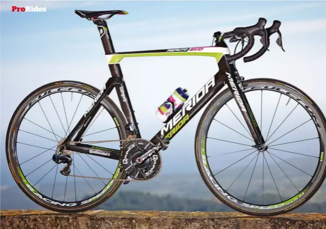  ??  ?? The Reacto Evo is the Lampre-Merida team’s go-to bike for 2014, with aero trumping light weight