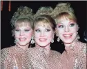  ?? Ed Bailey / Associated Press file photo ?? The McGuire Sisters, from left, Christine, Phyllis and Dorothy, outside Radio City Music Hall in New York. Phyllis McGuire has died.