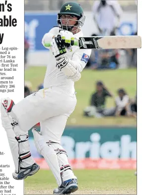  ?? PHOTO: ISHARA S KODIKARA/AFP ?? ON FORM: Pakistan cricketer Yasir Shah during the Test match against Sri Lanka